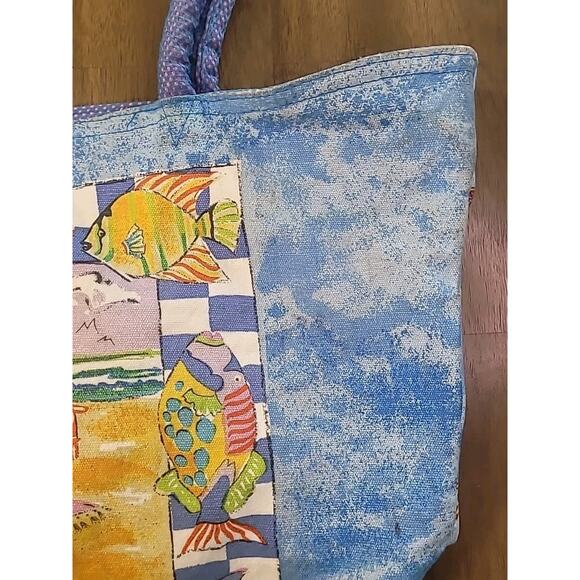 Vintage Ormsby Surviving Stress Canvas Tote Bag 17x12x7 GVC - Picture 12 of 14